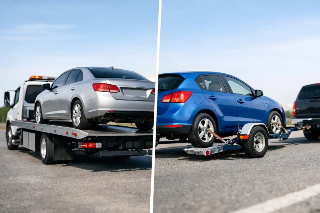 Flatbed Towing vs Dolly Towing Explained